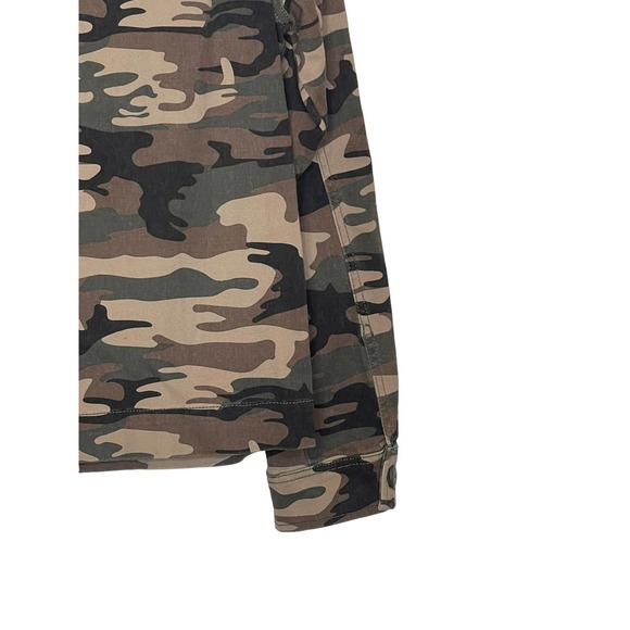 Sanctuary Women's Jacket Camo Shacket Snap Pockets Long Sleeve Green Small - Picture 7 of 9